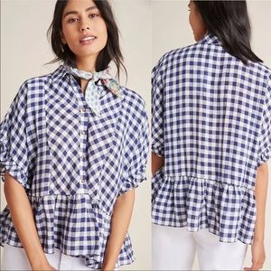 Anthropologie gingham Maeve top